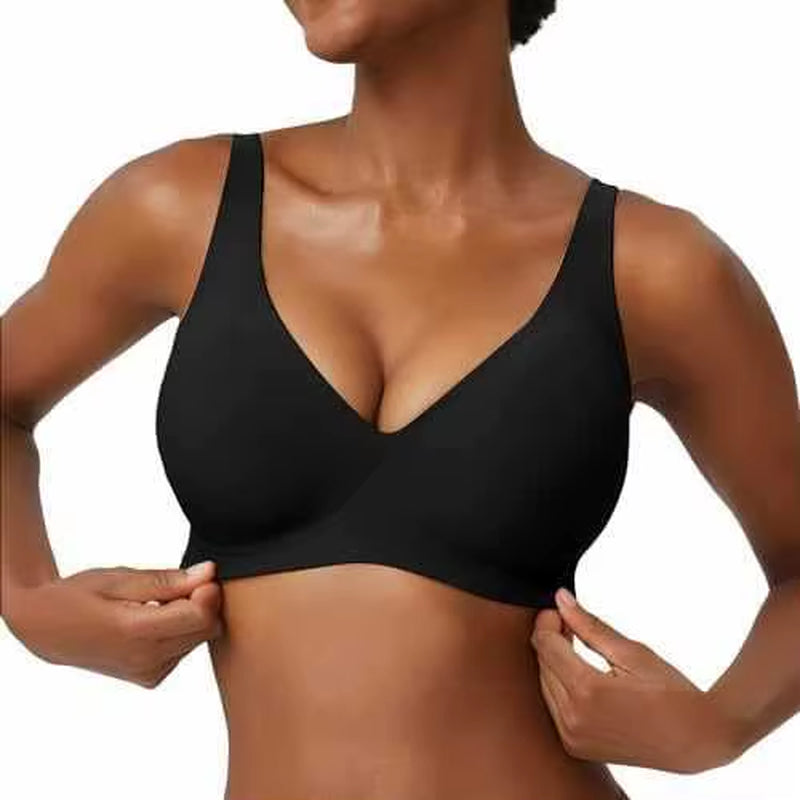 Women'S Wire-Free Seamless Leopard Print Bra Soft Support Full Cup Thin Mold Bra Beautiful and Breathable Supportive plus up Bra